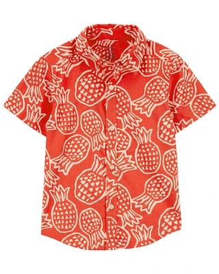 Toddler Pineapple Button-Down Shirt