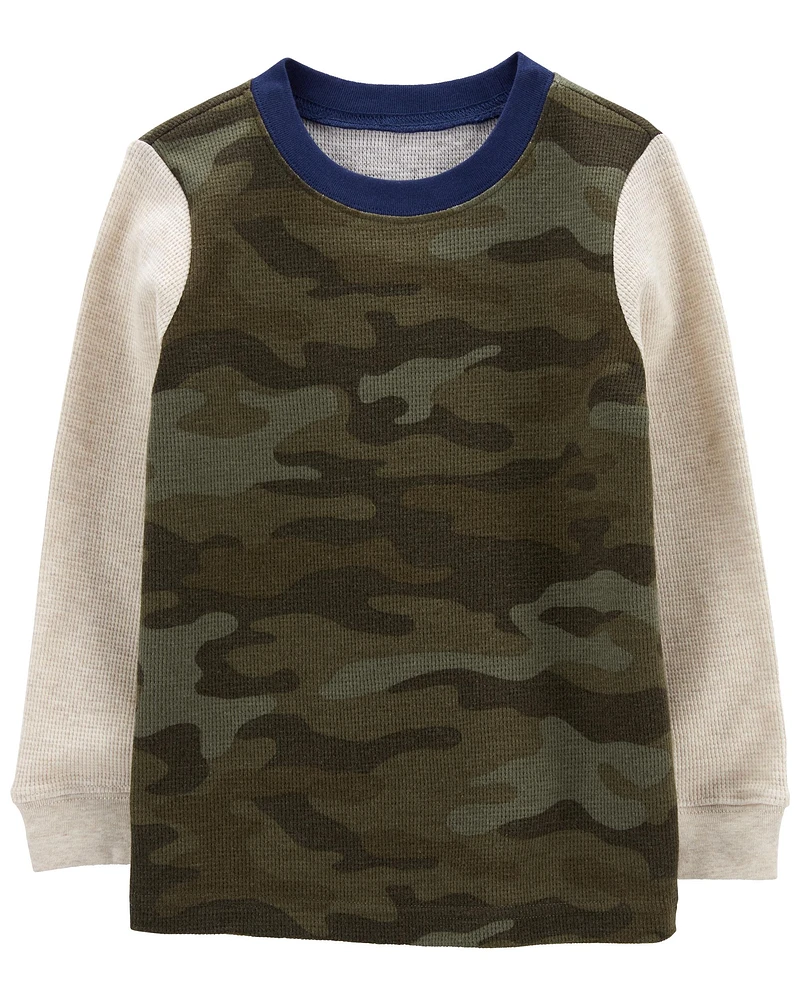 Baby Camo Waffle Thermal Tee