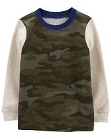 Baby Camo Waffle Thermal Tee