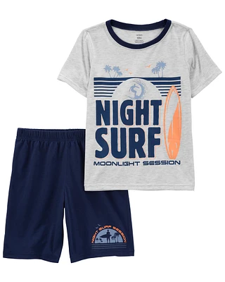 Kid 2-Piece Surf Loose Fit Pajama Set