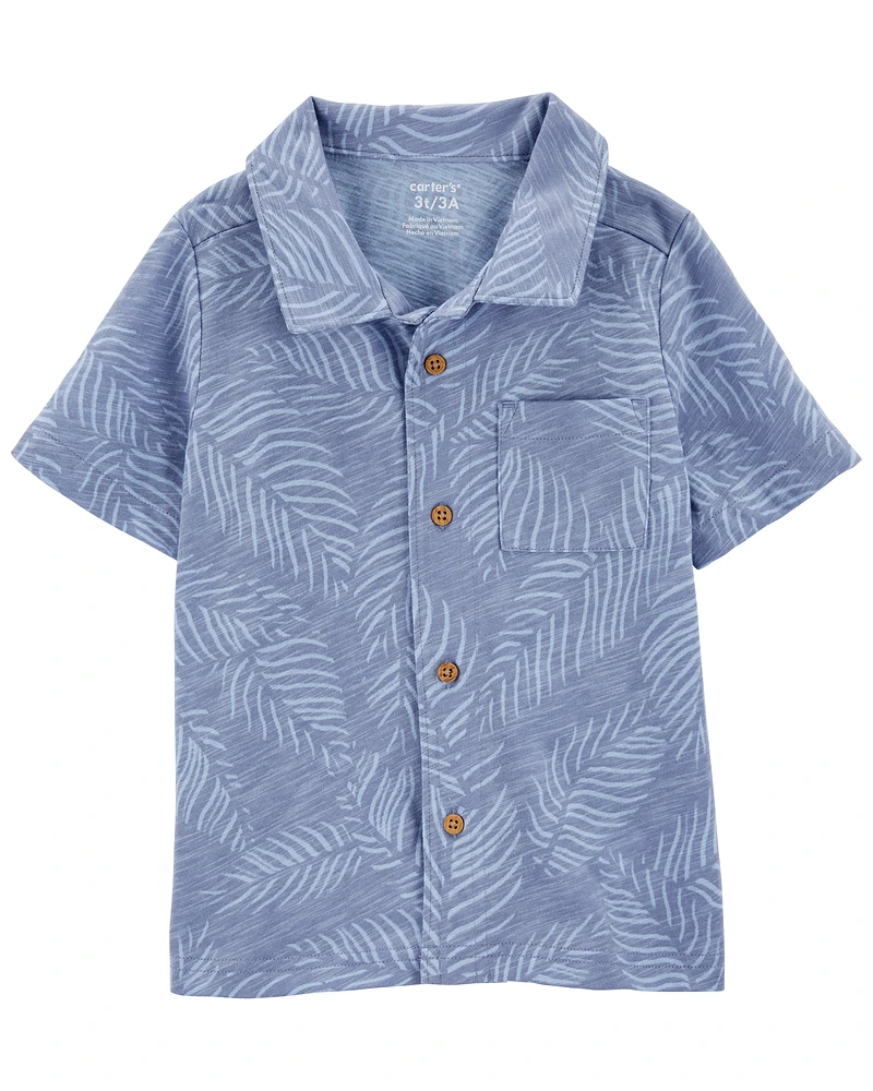 Toddler Palm Tree Button-Front Shirt