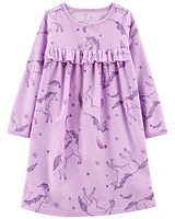 Unicorn Fleece Nightgown