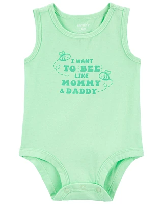 Baby Bee Like Mommy And Daddy Sleeveless Bodysuit