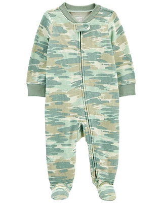 Baby Camo 2-Way Zip Thermal Sleep & Play Pajamas