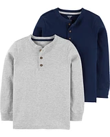 Kid 2-Pack Henley Tees