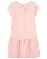 Kid Bunny Print Soft Cotton Dress