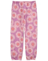 Kid Daisy French Terry Pull-On Jogger Pajama Pants