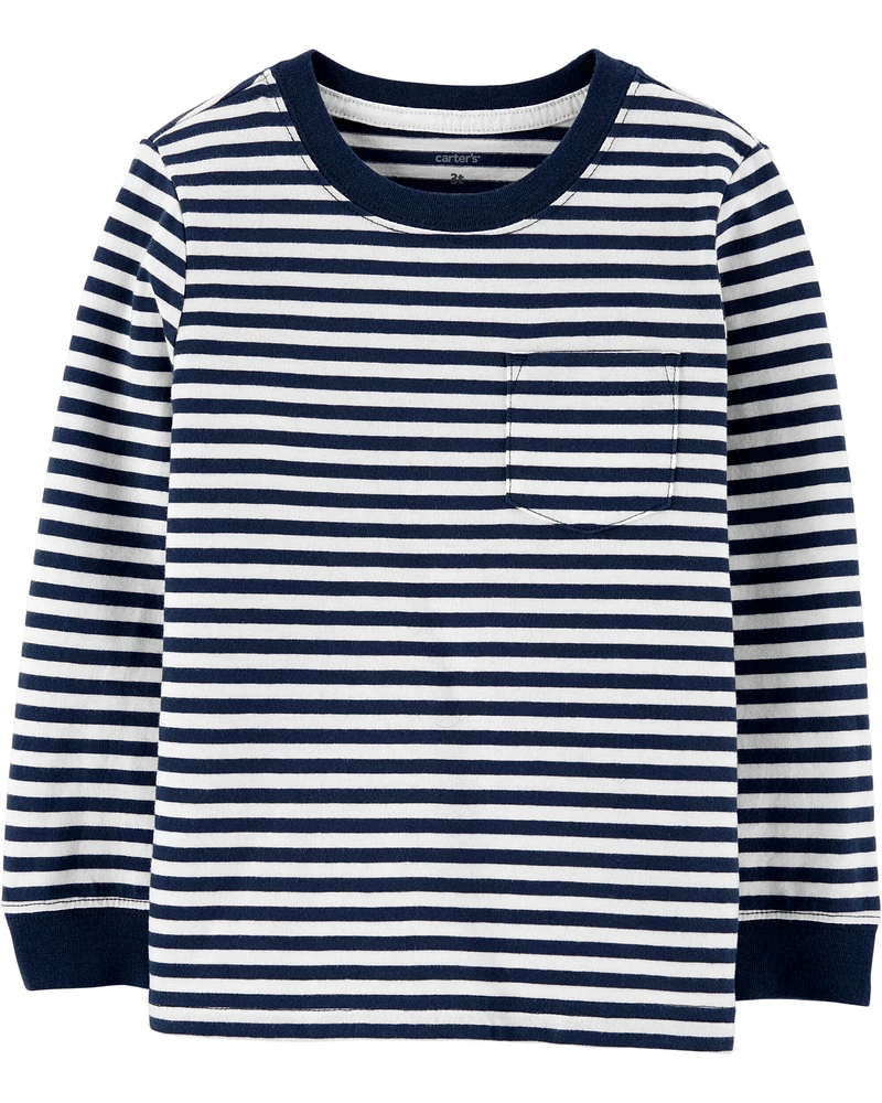 Kid Striped Pocket Jersey Tee