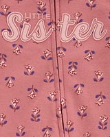 Baby Little Sister 2-Way Zip Cotton Sleep & Play