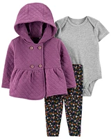 Baby 3-Piece Quilted Jacket Set