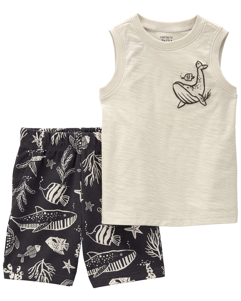 Baby 2-Piece Whale Tank & Short Set