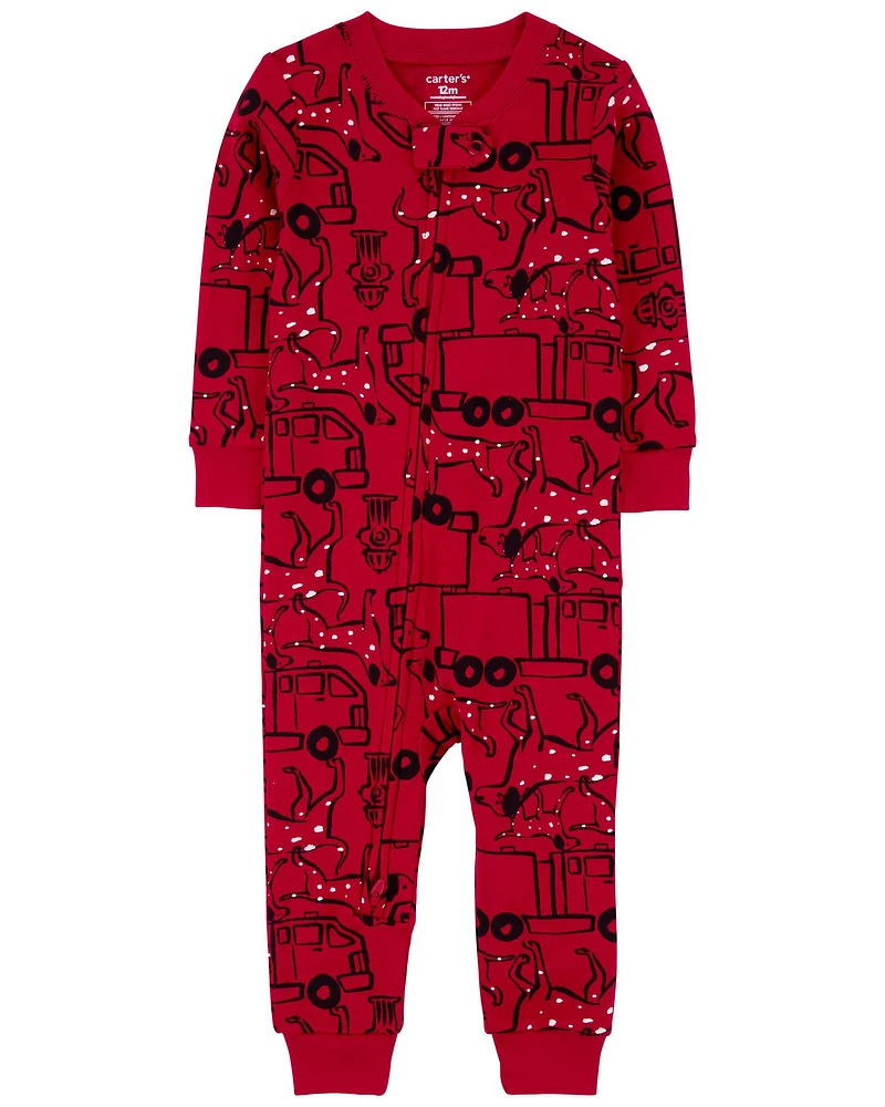 Toddler 1-Piece Car 100% Snug Fit Cotton Footless PJs