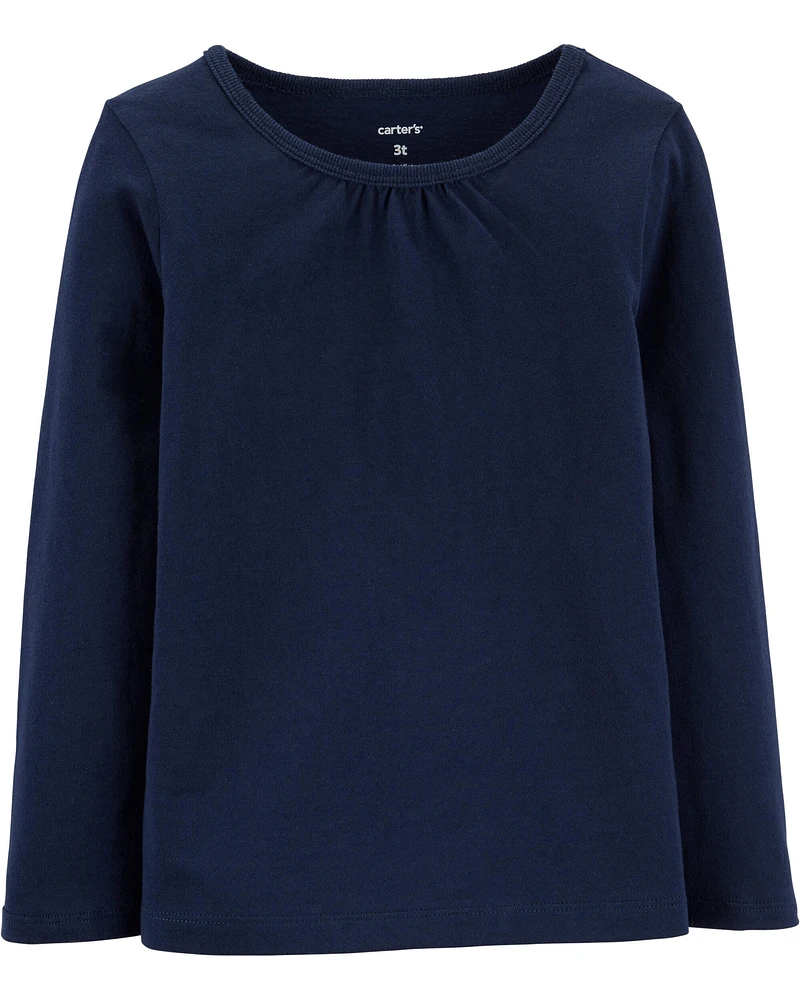 Toddler Navy Cotton Tee