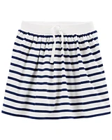 Kid Striped Jersey Skort