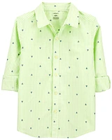 Kid Sailboat Button-Down Shirt