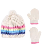 Baby 2-Piece Knit Cap & Mittens Set