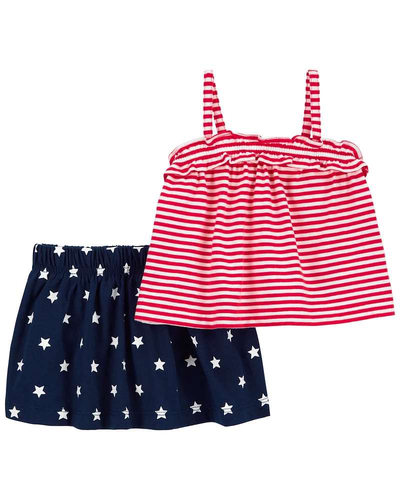 Baby 2-Piece 4th Of July Tank & Skort Set