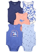 Baby 5-Pack Sea Print Tank Bodysuits