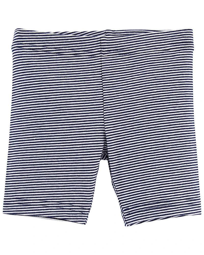 Toddler Striped Bike Shorts