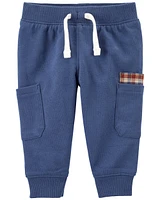 Baby 2-Piece Hooded Plaid Shirt & Pant Set