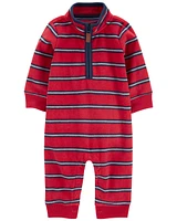 Baby Striped Fleece Jumpsuit