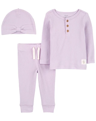 Baby 3-Piece Drop Needle Outfit Set