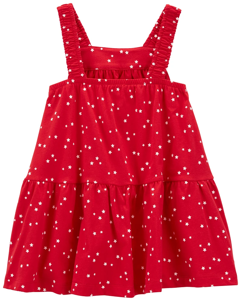 Toddler Star Print Midi Dress