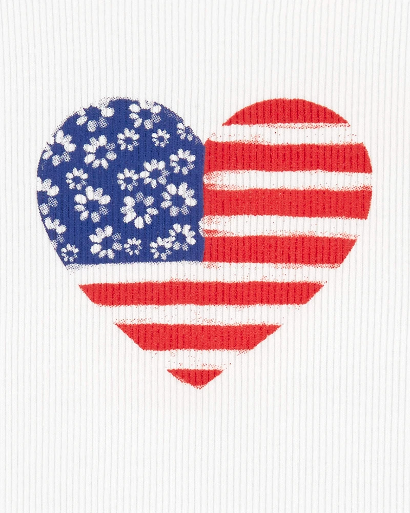 Toddler 4th Of July Heart Tank
