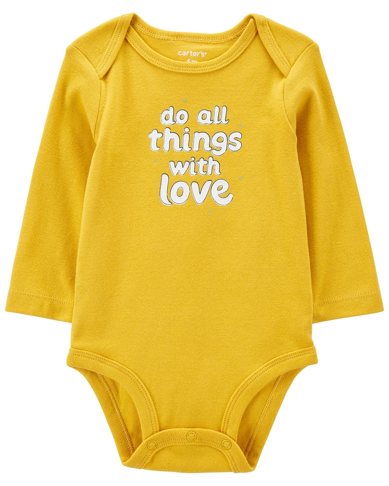 Baby Do All Things With Love Bodysuit