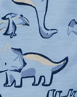 Toddler 2-Piece Dinosaur Coat-Style Pajama Set