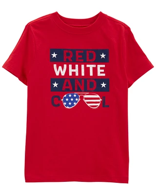 Red, White And Cool Graphic Tee