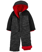 Toddler Camo Fleece-Lined Snowsuit