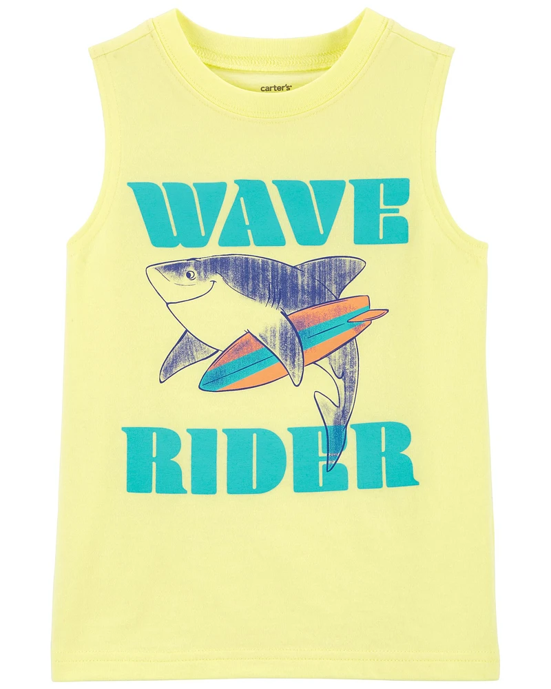 Toddler Shark Wave Rider Graphic Tank