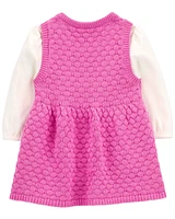 Baby 2-Piece Bodysuit & Sweater Knit Dress Set