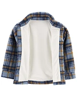 Baby Plaid Fleece-Lined Shacket