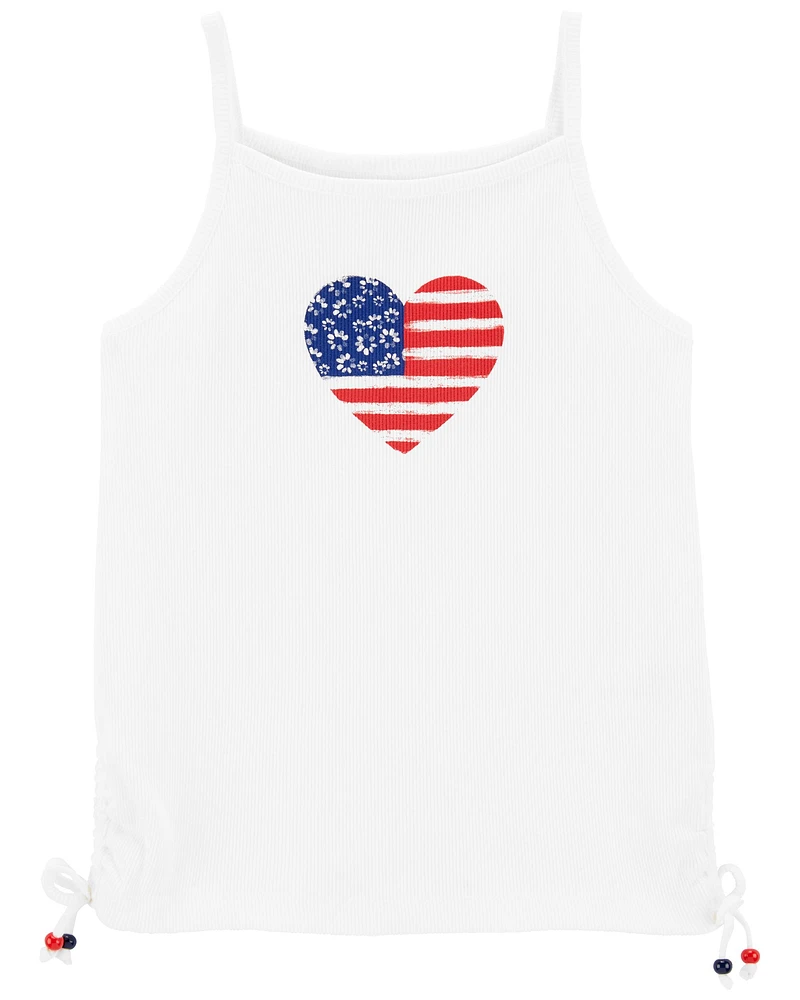 Kid 4th Of July Heart Tank