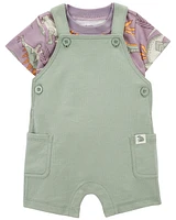 Baby 2-Piece Dino Tee & Shortalls Set