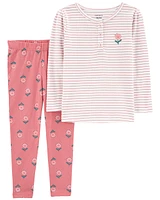 Toddler 2-Piece Striped Tee & Legging Set