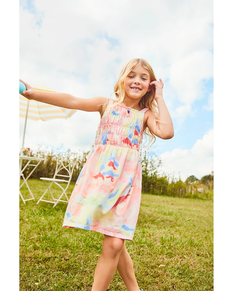 Kid Watercolor Sleeveless Dress