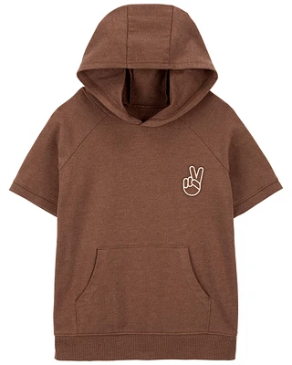 Kid Hooded Peace Sign Pullover