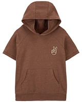 Kid Hooded Peace Sign Pullover