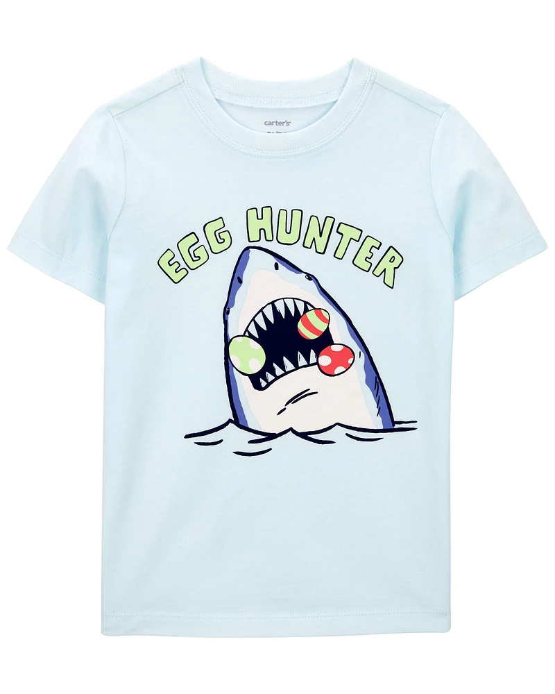 Toddler Egg Hunter Shark Graphic Tee