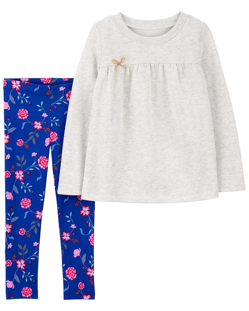 Toddler 2-Piece Floral Playwear Set