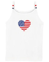 Toddler 4th Of July Heart Tank