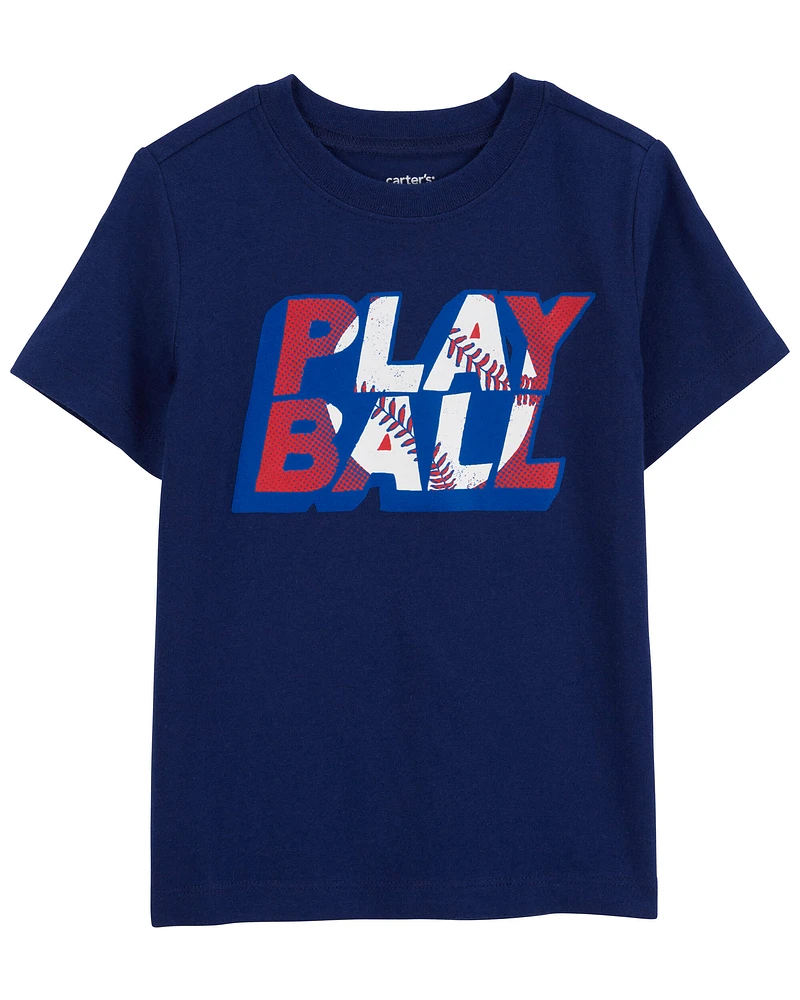 Toddler Play Ball Baseball Graphic Tee