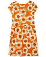 Kid Sunflower Cotton Dress