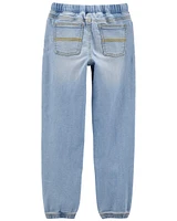 Kid Pull-On Knit Denim Pants