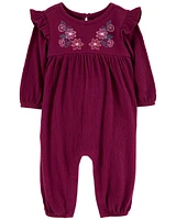 Baby Embroidered Floral Jumpsuit