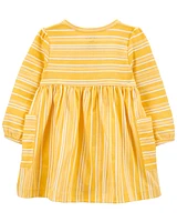 Baby Striped Long-Sleeve Jersey Dress