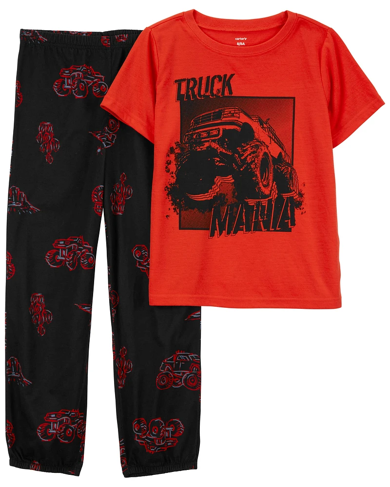 Kid 2-Pack Monster Truck Loose Fit Pajamas